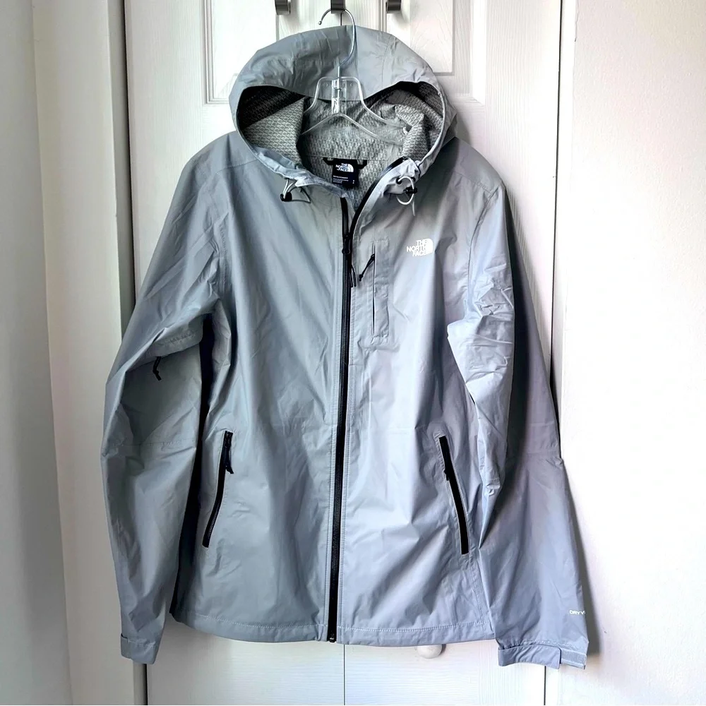 The North Face Alta Vista Waterproof Full Zip Packable Jacket,Meld Grey, Men's S